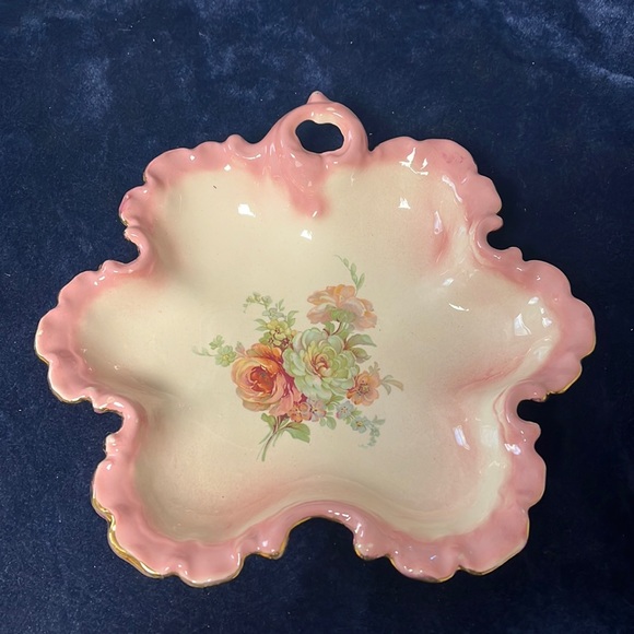 VTG Pink Floral Dish - Picture 1 of 4